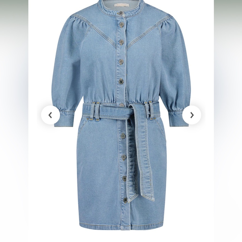 EUC - Freebird Denim Mini Dress - Light Blue size L